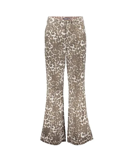 Geisha Jeans Wide Leg Leopard